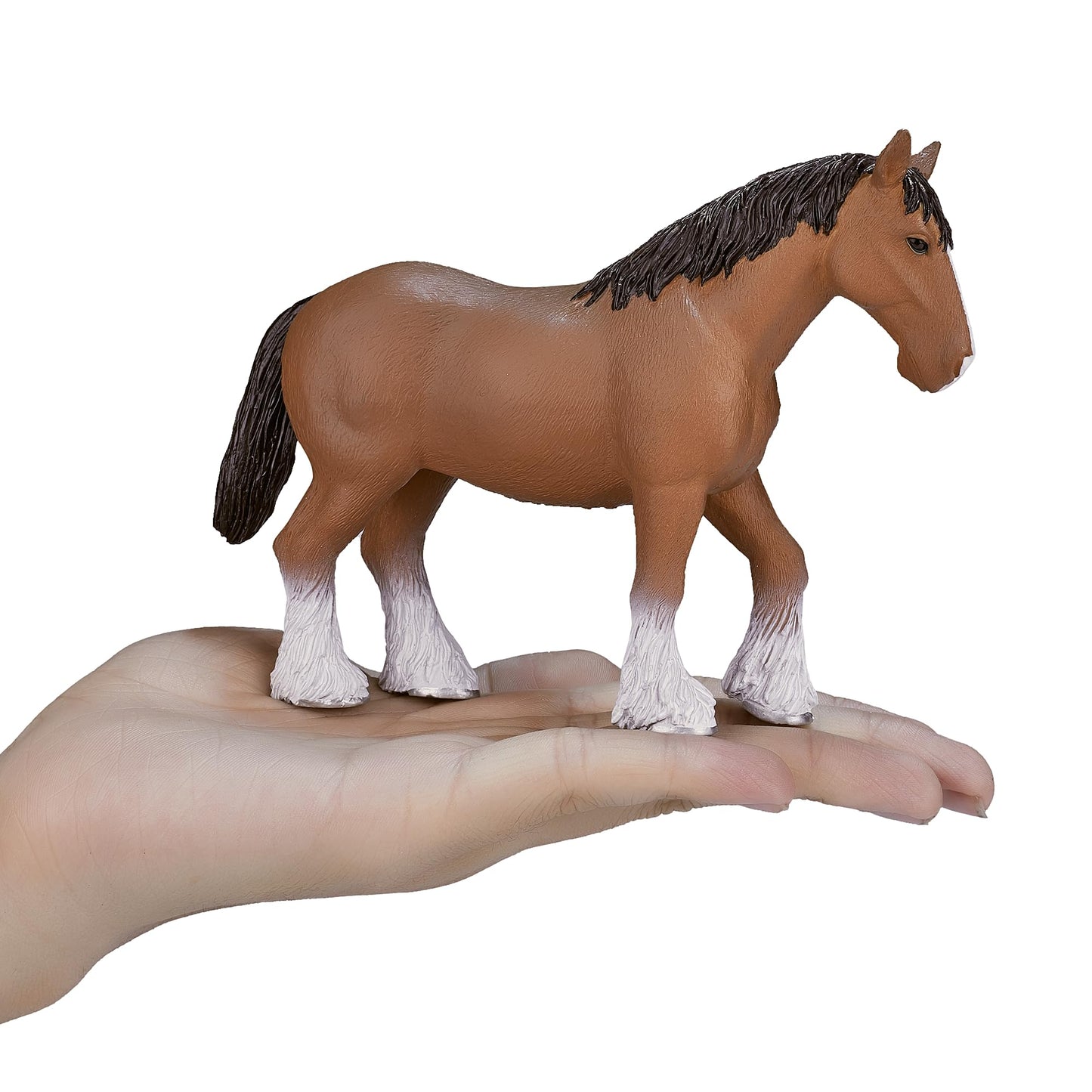 Mojo Clydesdale Realistic Equestrian Horse Club Hand Painted Toy Figurine