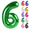 Green Number 6 Balloon 40 Inch, 6 Balloon Number, 6Th Birthday Decorations, Green Party Supplies For Boys Girls