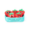 Emotional Support Strawberries by WHAT DO YOU MEME? - Red Plushies, 5 Squishy Stuffed Animals with Carrying Basket, Great Gift for All Ages