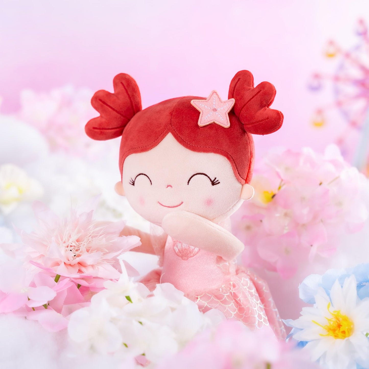 Gloveleya Dolls Princess Girls Toy First Baby Girl Gifts Soft Plush Manor Princess Doll Mermaid Qearl 16'