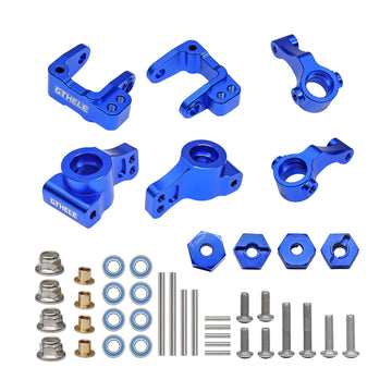 GTHELE Aluminum Front&Rear Suspension A Arms Steering Blocks Stub Axle Carriers for 1/10 ECX 2WD Series RC Car Upgrade Parts-Rep