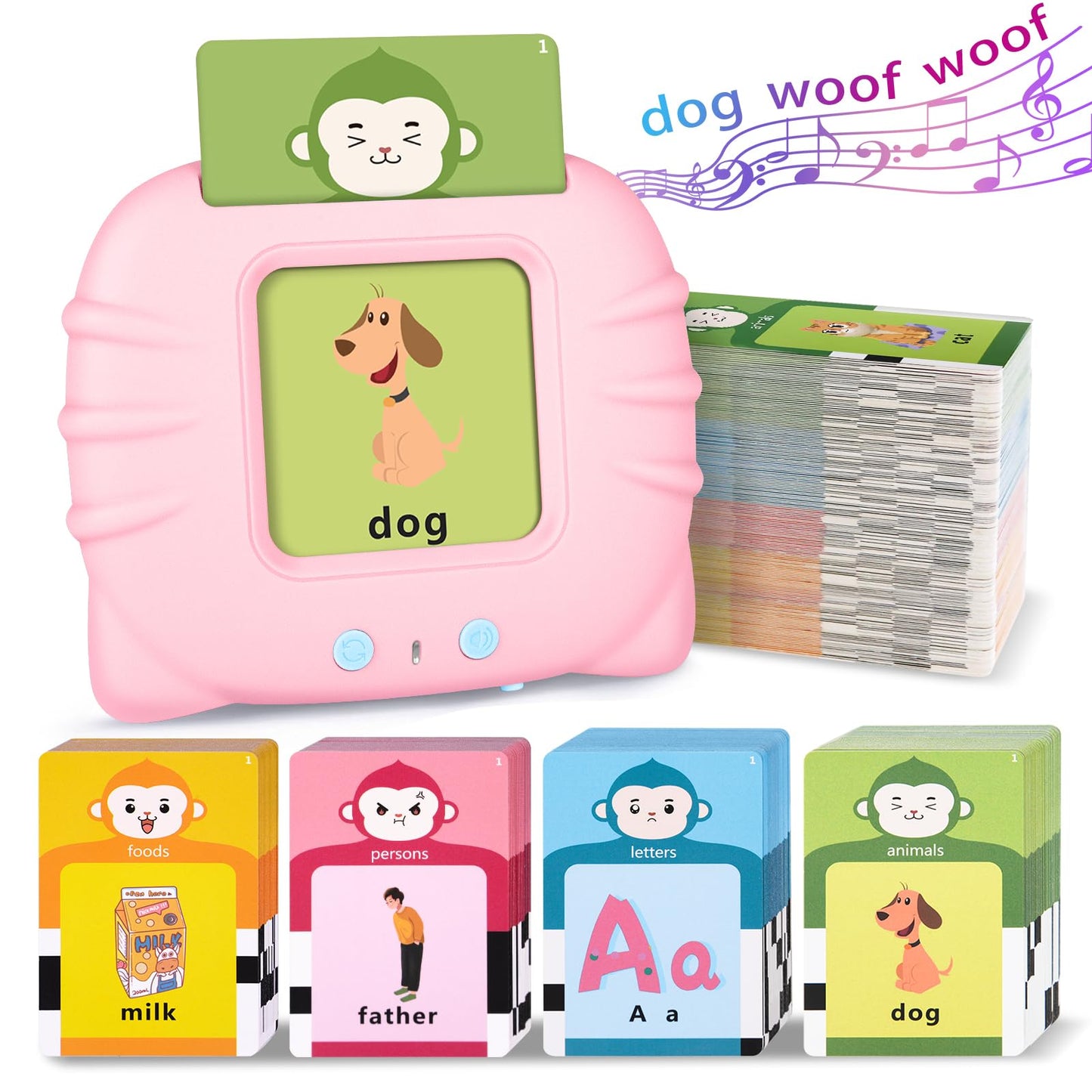 U-Learner Talking Flash Cards For Toddlers 1 2 3 4 5 6 Years Old, Pocket Speech For Toddlers, Clear Voice & Thick Preschool Flas