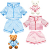 2 Pack Blue And Pink Bear Clothes Outfit, Fit Most 12-16 Inch Bears Stuffed Animal Clothes Pajamas Plushie Clothes Clothes For S