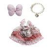 17cm Doll Clothes Set & Outfit Set for 17cm Dolls - enhanced Fashion Dresses with Accessories elegant Chic Doll Clothing & Style Bundle Lace Pink