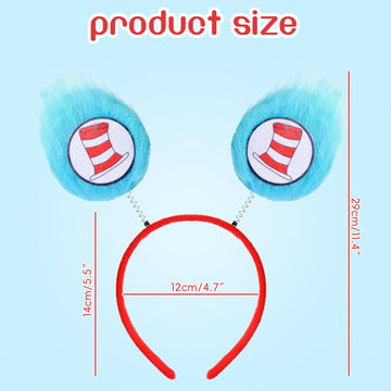 Uderwarb Dr Thing Headband One Blue Fur Headband For School Festivals Halloween Costume Party