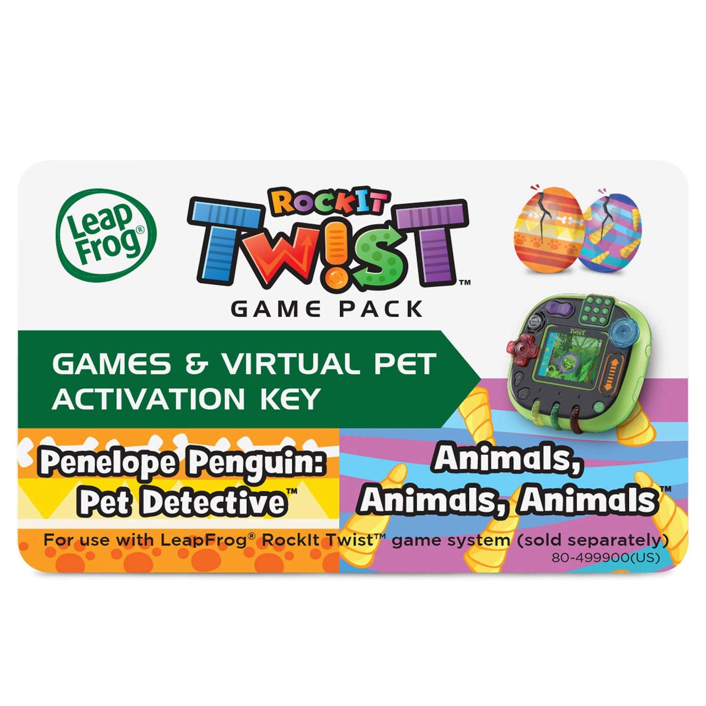 Leapfrog Rockit Twist Dual Game Pack: Penelope Penguin: Pet Detective And Animals, Animals, Animals