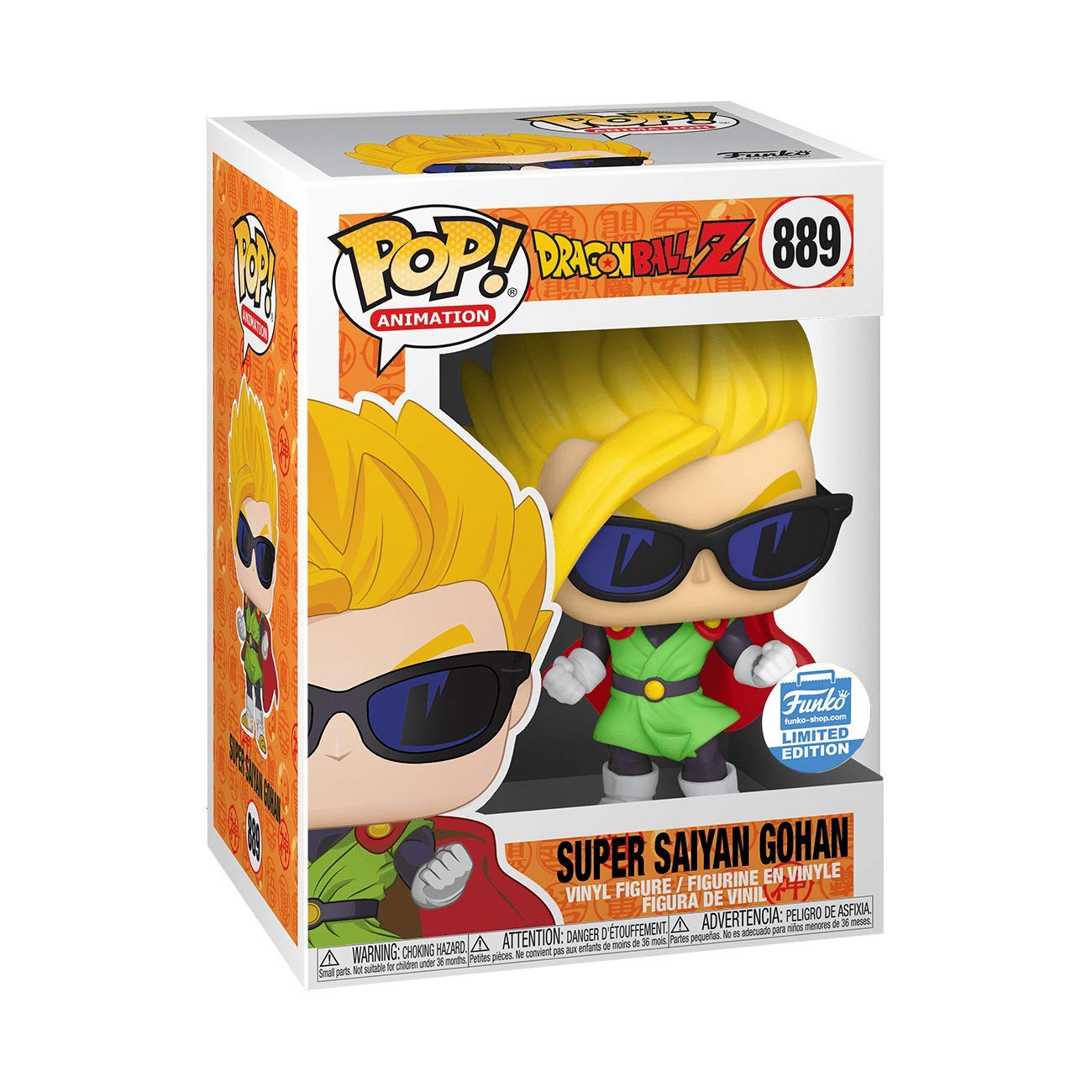 Funko Pop ! Animation 889 Super Saiyan Gohan with Sunglasses Shop limited availability