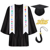 Fingertip Wd 2025 Kindergarten Graduation Cap And Gown Tassel Set For Kindergarten Preschool Toddler Children(Black 27)