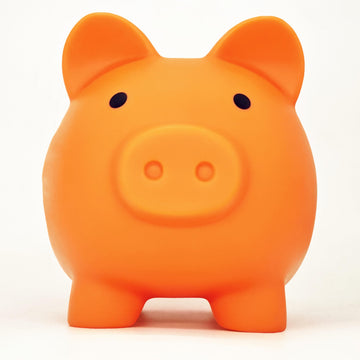 Cute Piggy Bank For Sbrvaniy Pig Money Bank Coin Bank For Boys And Girls My First Unbreakable Money Bank Large Size Decoration Savings Christmas, Halloween, Birthday Gift (Orange)