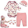Medylove 4 Piece Reborn Baby Doll Clothes for 17-20-22 Inch Babydolls, Reborn Doll Clothes Girl Newborn Baby Accessories Pink Ap