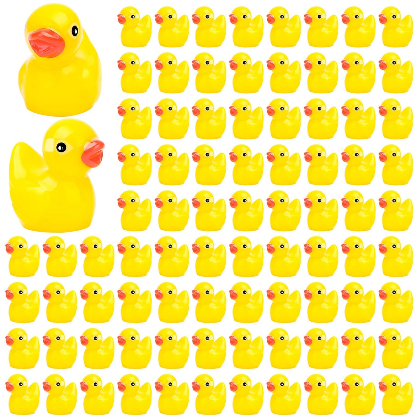 selizo 250PCS Mini Resin Ducks, Tiny Plastic Ducks Little Ducks to Hide, Small Resin Duck Charms Baby Ducks Bulk for Miniature D