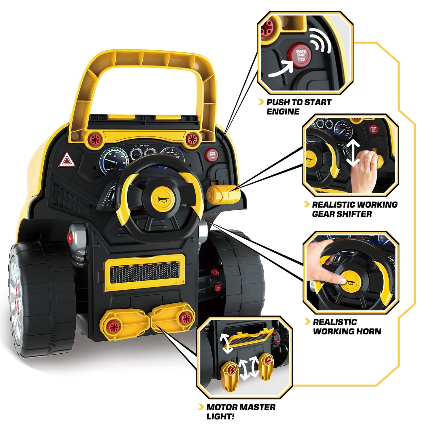 Toys for 3 4 5 6 7 8 years Old Boys, Large Truck Engine , Mechanic Repair Set for Kids, Big Truck Builder Kit, Take Apart Motor