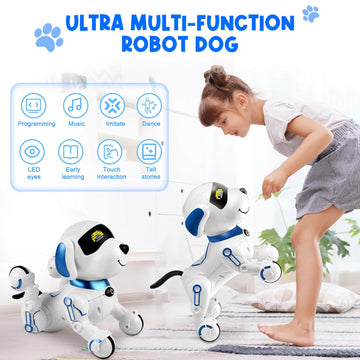 Dolanus Robot Dog For Kids 8-12, Remote Control Smart Robotic Pets That Acts Like A Real Dogs Touch Interactive Walking Talking Barking Toys For Girls Boys Toddler, Gifts For 4 5 6 7 8 12 Years Old