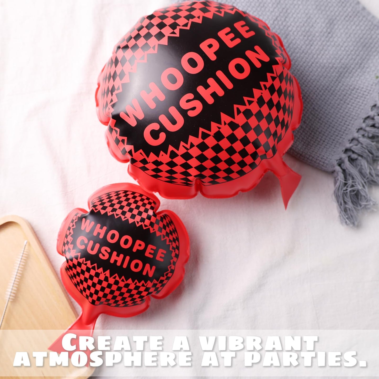 Poplay 3Pcs Whoopee Cushions, 10 Inch And 6 Inch Fun Toys Fart Pillow Prank Toys For Novelty Party Favors Kids And Adults