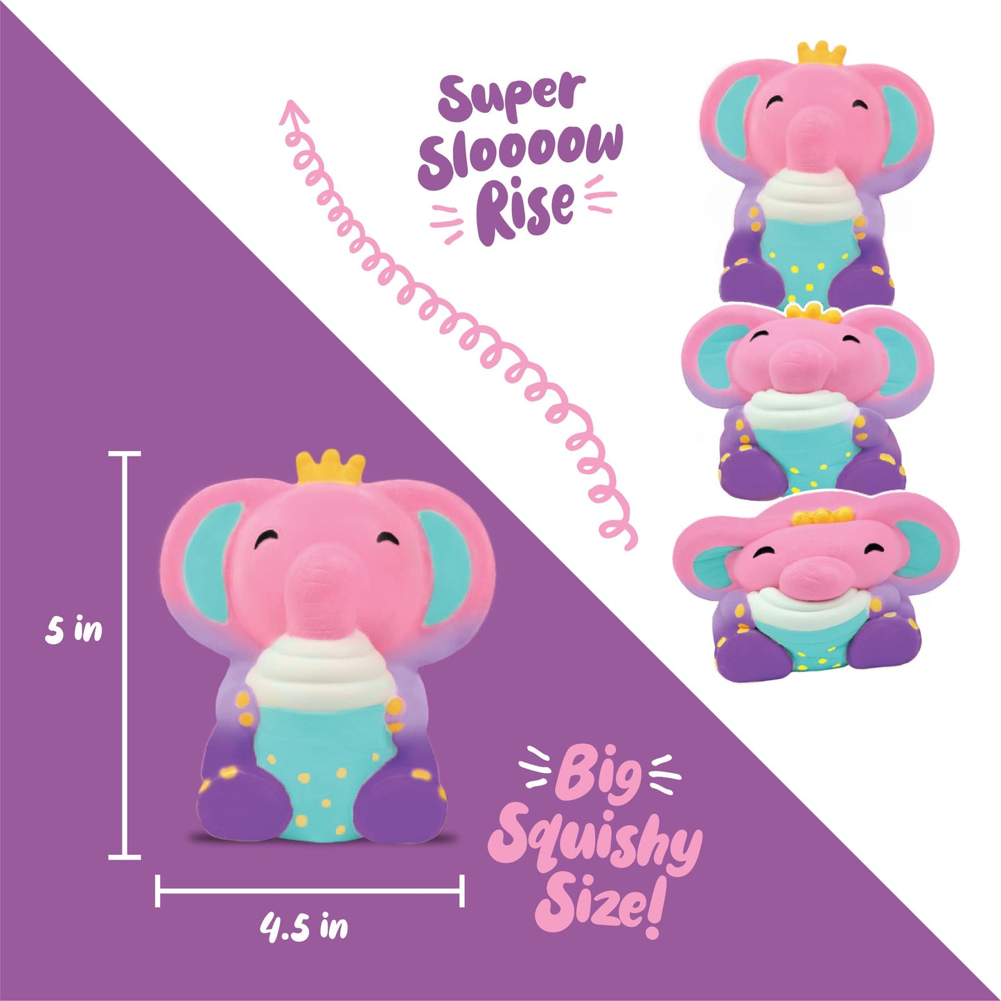 Doodle Hog Elephant Squishy Painting Kit - Squishy Toys For Kids, Squishies For Kids - Slow Rise Squishy Animals - Ideal Arts And Crafts, Gifts For 8-12, Girls & Boys, Easter Basket Stuffers