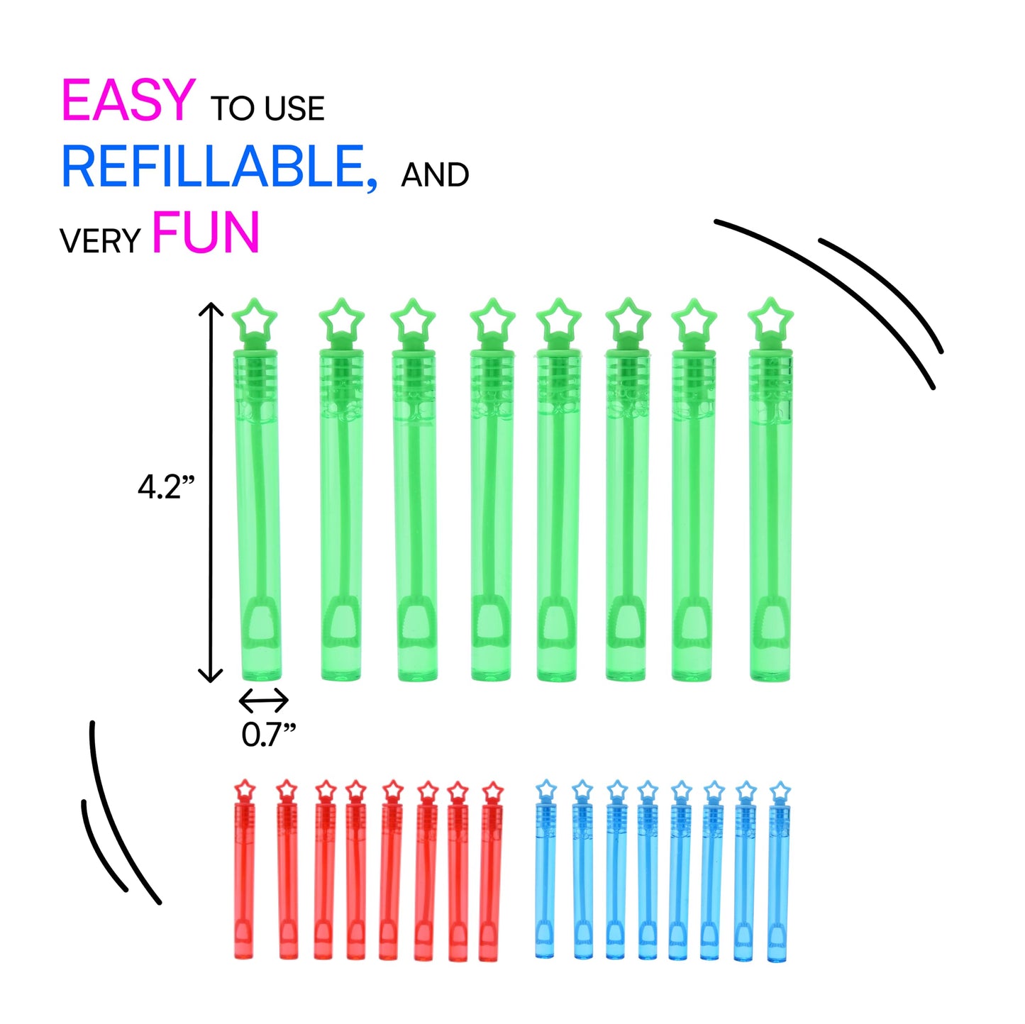 Neliblu Store Mini Bubble Wands - Bulk Party Favors For Kids On Themed Birthday, Halloween, Goodie Bags, Carnival Prizes - Summer Toys For Girls And Boys - 40 Pieces