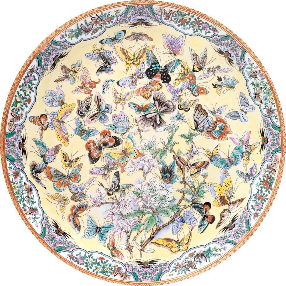 Bits And Pieces - 1000 Piece Round Puzzle - Ninety Nine Butterflies, Flowers And Butterflies - - 1000 Pc Jigsaw