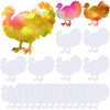Gersoniel 100 Pcs Color Diffusing Paper Turkey Thanksgiving Color Diffusing Watercolor Crafts for Thanksgiving Arts and Crafts