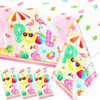 3Pcs Pool Party Supplies Summer Pool Party Tablecloth, Pink Flamingo Pool Table Cover For Summer Beach Birthday Decorations Trop