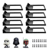 Teyouyi 8Pcs Wall Mount For Lego Star Wars Helmet Display Shelf For Lego Star Wars Helmet Compatible With All Standard Lego Helmets Black