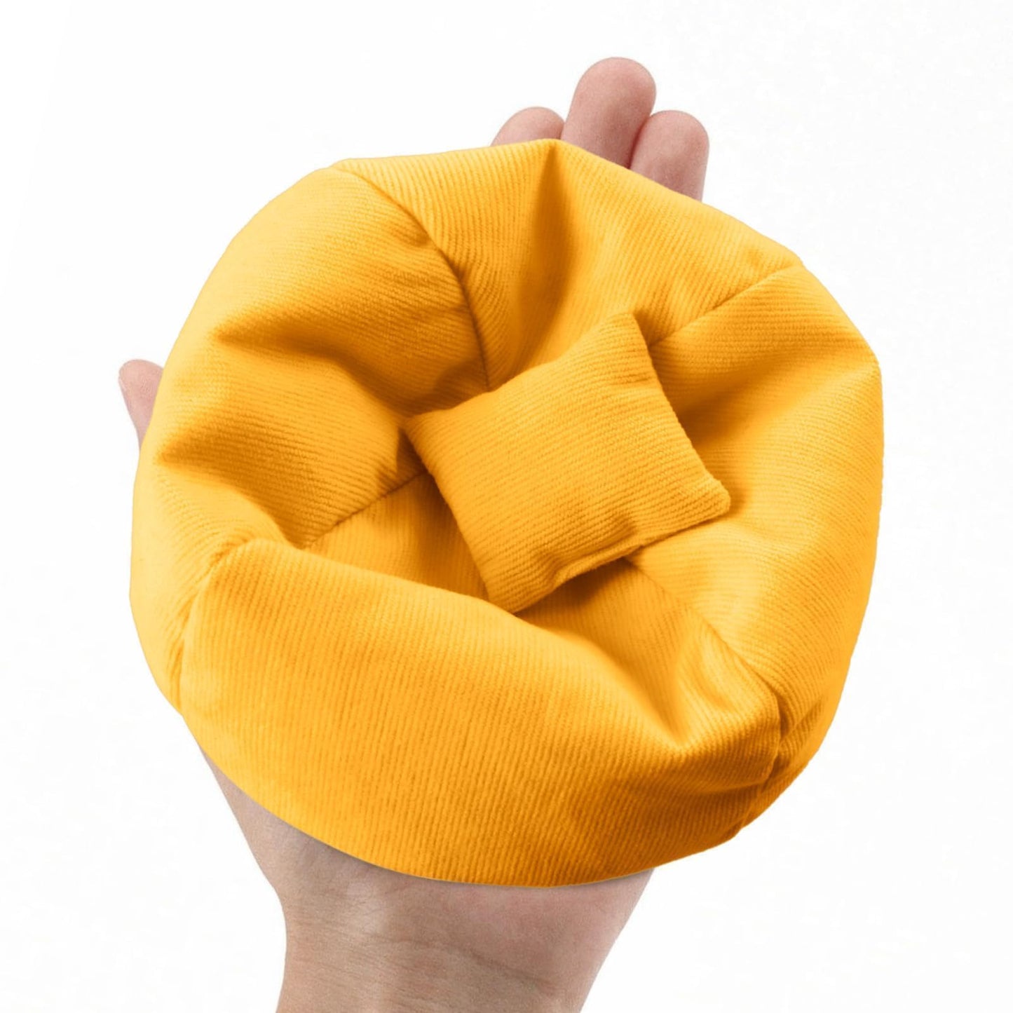 Doll Car Seat Compatible with Labubu Handmade Bean Bag Chair for 15-17cm Doll Anti-Slip Bottom Cute Doll Accessories for Display Fans&Collectors Gifts Durable Corduroy Fabric (Yellow)