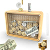 Piggy Bank For Adults Kids, Wooden Coin Bank For Boys And Girls, Cash Vault Money Saving Box With Counter $10000 Savings Challen