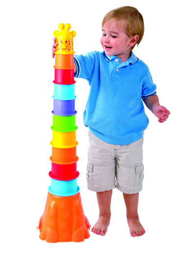 Playgo Giraffe Activity Center Stacking Cups Baby Toys Educational Toddler Toys Top Blocks Game Kit Bpa Free Toys For 1 2 3 4-5 Year Old Girls Boys