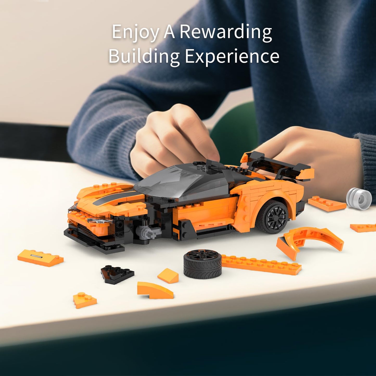 CaDA STEM Building Toys for 6 8 9 10+ Year Old Boys, Remote Control Car Blocks Kits with Programmable APP, Sports RC Building To