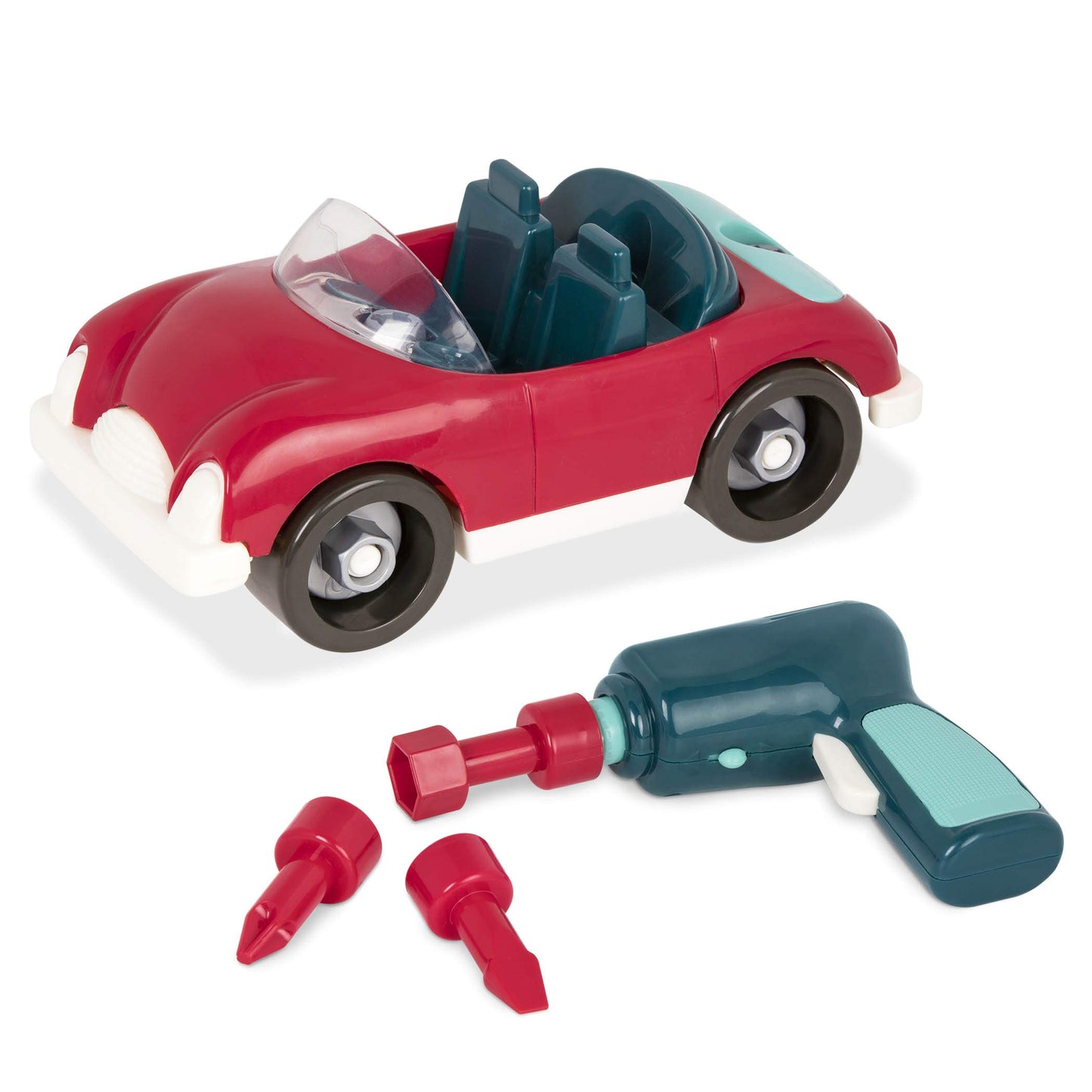 Battat - Toddler Construction Toys - Developmental Toy Vehicle Kit - Sports Car Building Set - Screwdriver And Tools - 3 Years +