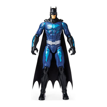 DC Comics Batman 12-inch Bat-Tech Batman Action Figure (Black/Blue Suit), Kids Toys for Boys Aged 3 and up
