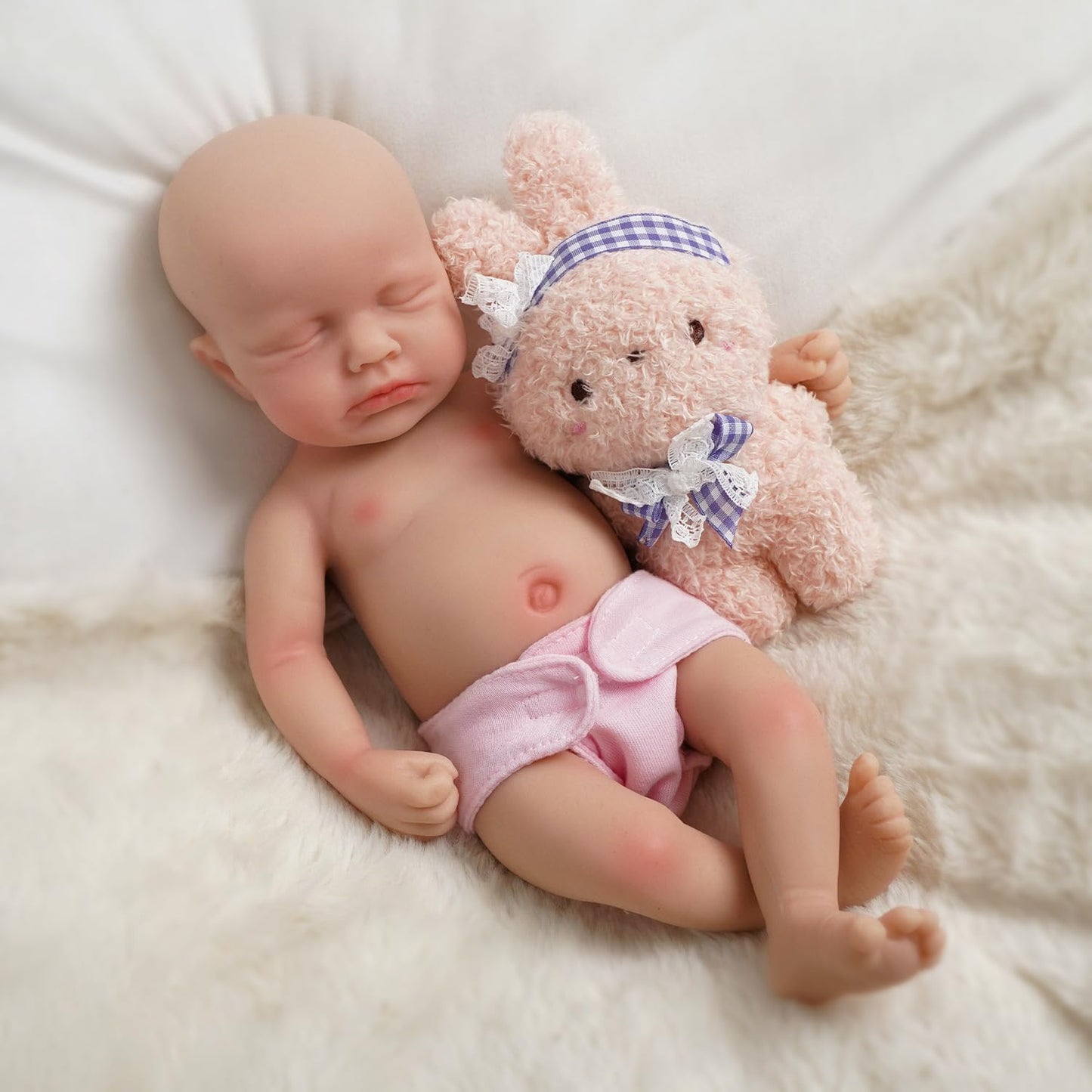 Mire & Mire Reborn Baby Dolls 12'' Girl Full Silicone Baby Doll Realistic-Newborn Baby Dolls That Look Real Sleeping Baby Doll
