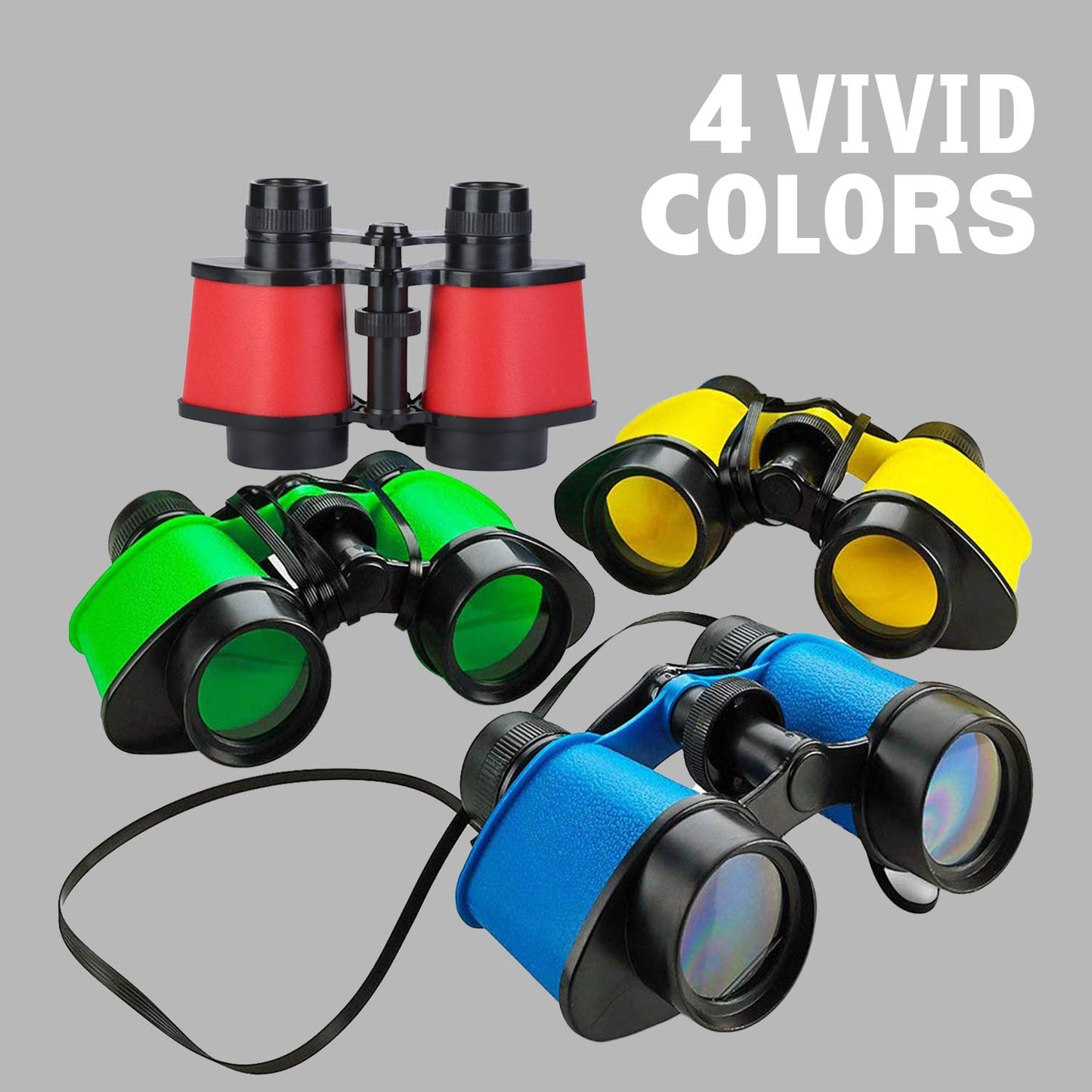 Kicko Toy Binoculars With Neck String - 24 Pack - 3.5 X 5 Inch - Novelty Binoculars For Children, Sightseeing, Birdwatching, Wil
