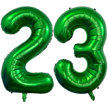 Number 23 Dark Green Balloons 40 Inch Giant Green 23 32 Numer Foil Helium Balloons For 23Th Green Birthday Party Supplies 32Th A