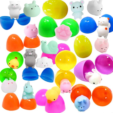 Mochi Squishys Toys, 18PCS Cute Kawaii Squishies Animals Stress Relief Toys for Kids Soft Squeeze Reliever Anxiety Toys Classroo