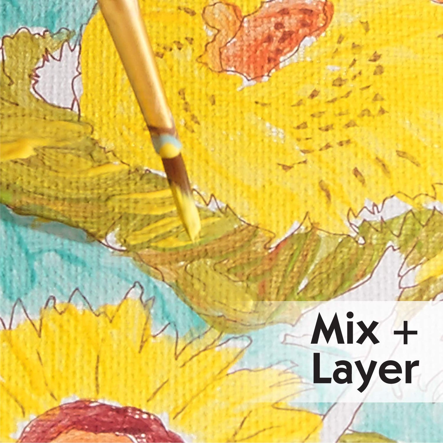 Faber-Castell Paint By Number Museum Series - Paint Your Own Sunflowers By Vincent Van Gogh (Packaging May Vary)