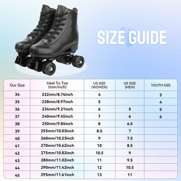 Roller Skate Shoes For Women Men Pu Leather High-Top Double-Row Roller Skates For Beginner, Professional Indoor Outdoor Roller S