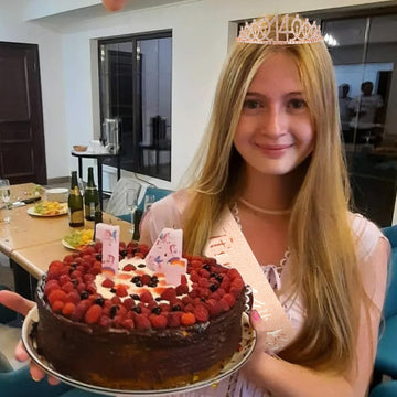 CIEHER 14th Birthday Crown and Sash for Girls, It s My 14 Bday Sash, 14th Birthday Decorations Rose Gold
