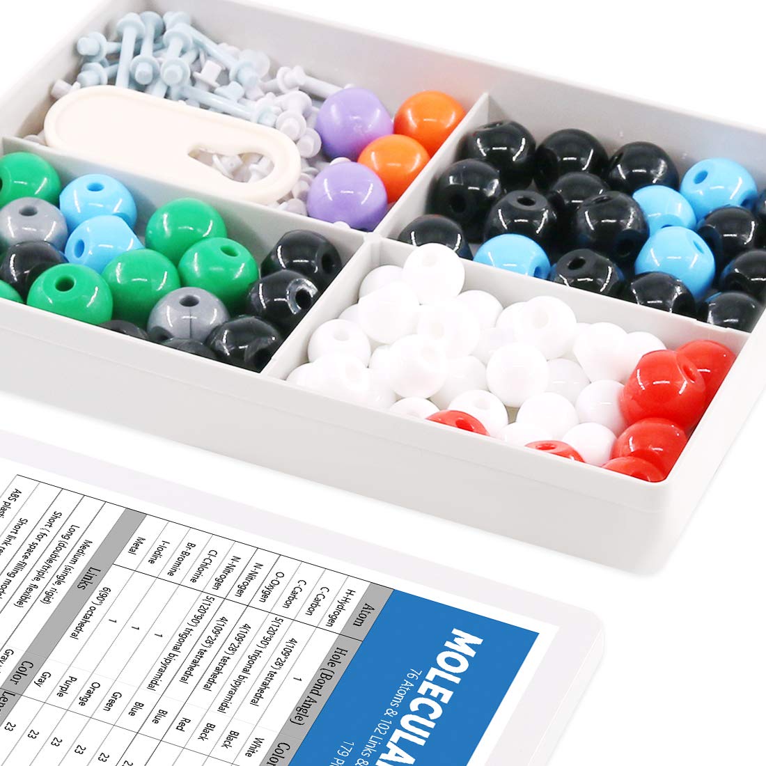Swpeet 179 Pcs Organic Chemistry Molecular Model Student And Teacher Kit, Chemistry Molecular Model Student And Teacher Set - 76