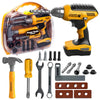 Playhiland Pretend Play Kids Construction Kits, Kids Tool Set with Electronic Toy Drill & Tool Box, Toy Tools for Kids 3 4 5 6 7