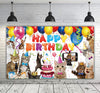 6 X 3.6Ft Cat Happy Birthday Backdrop Cat Birthday Sign Banner Kitties Birthday Party Supplies Decoration Pet Cat Paw Theme Birt