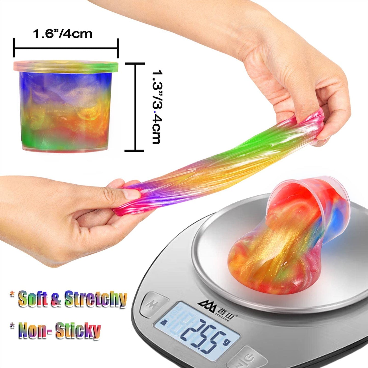 24 Pack Mini Slime, Galaxy Slime Party Favors, Stretchy Slime Kit For Classroom Prizes, Christmas Stocking Stuffers, Goodie Bag Stuffers For Kids Boys Girls 5-12.