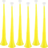 Cagemoga 6 Pieces Collapsible Stadium Horn 24 Inch Plastic Trumpet Horn Stadium Horn Noise Maker For Sporting Events Sports Themed Party Supplies (Yellow)