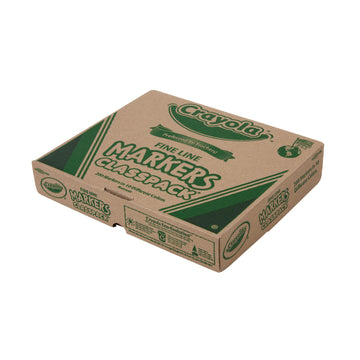 Crayola Fine Line Markers Classpack, 200ct, Brown, Ideal for Kids & Teachers, Bulk Markers for School, Model 58-8210