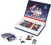 Janod - MagnetiBook Universe - 70 - Part Educational Magnetic Game Teaches Fine Motor Skills and Imagination - Suitable for Age