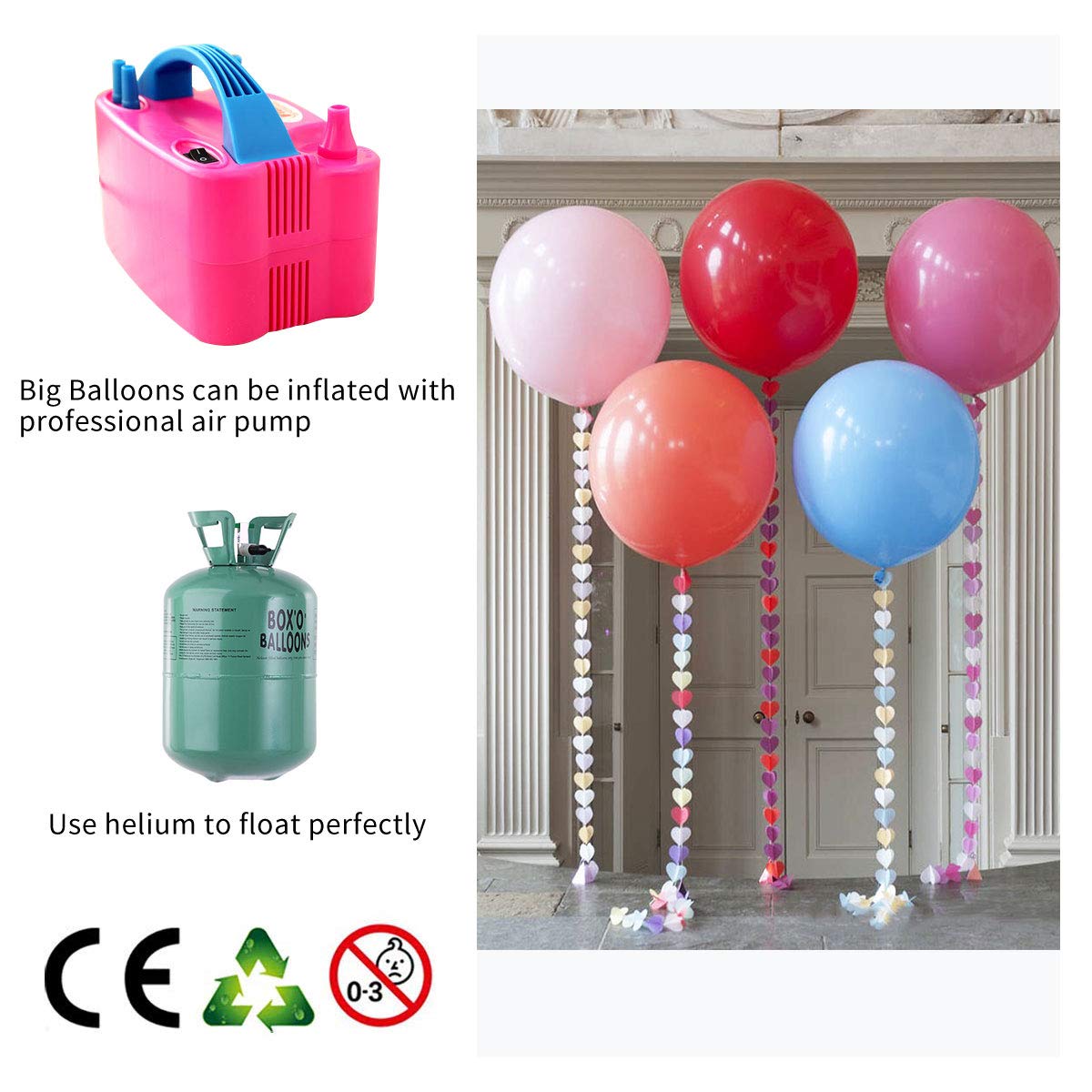 Oupking 18 Inch Macaron Green Balloons Big Latex Balloon Giant Thick Green Balloons For Party Decorations Pack Of 25