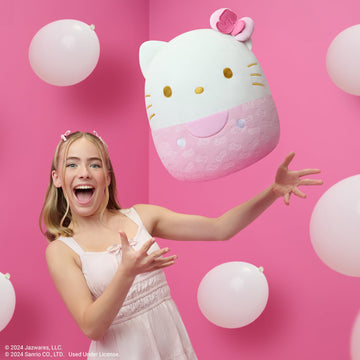 Squishmallows Original 14-Inch Plush - 50th Anniversary Pink Hello Kitty, Model SQSN00701, Soft Polyester Toy