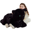 IKASA Giant Black Cat Plush Toy, 30" Soft Jumbo Stuffed Animal, Model 6636798, Perfect Gift for Kids