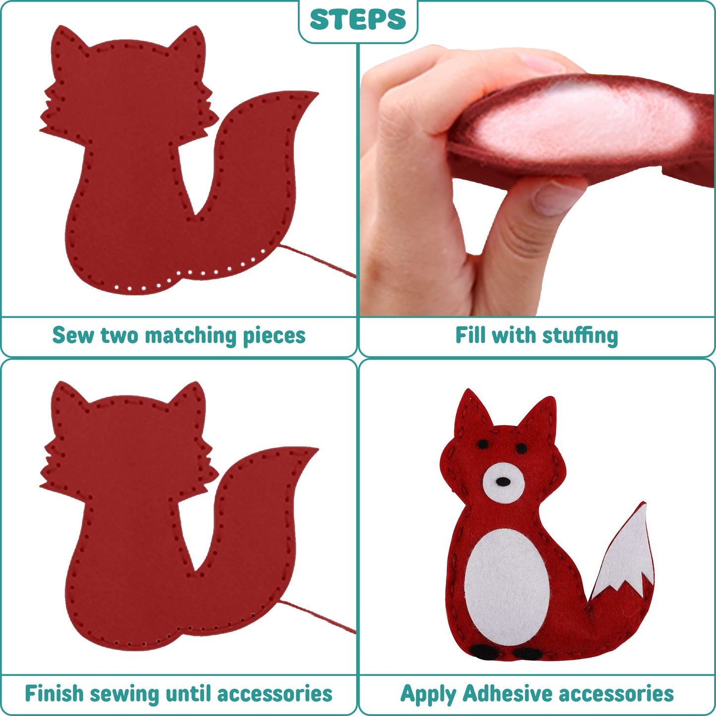 Momotoys Sewing Kit For Kids, Fun & Educational Woodland Animals Sew Craft Set For Boys And Girls Ages 8-12, Complete Beginner S