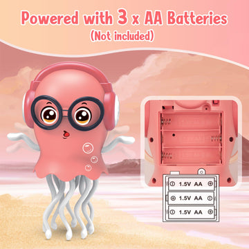 Magic Dancing Octopus Toy DIY Sticker Craft Edition | with LED Lights & Music,Smart Tentacle Explorer (Automatic Obstacle Avoida