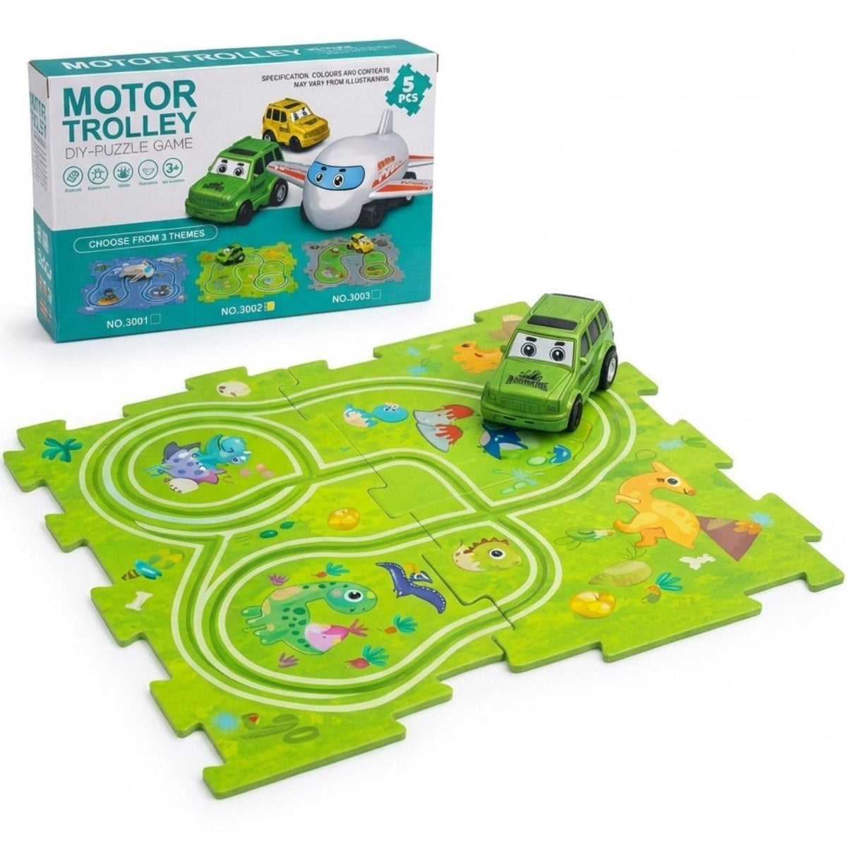 Funblast Kids Motor Trolley Track Set Diy Puzzle Track Game With Electric Car, Educational Interactive Playset, Toys And Games